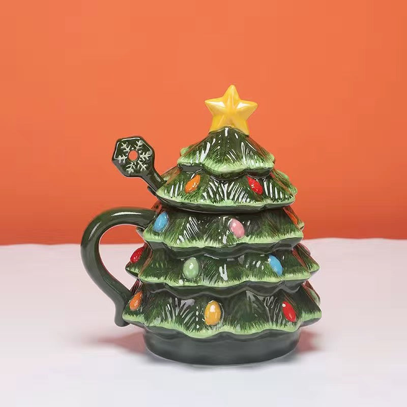 Christmas Tree and snowman Mug