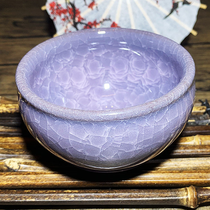 Purple ice crackle tea cup/fairy cup/Gaiwan