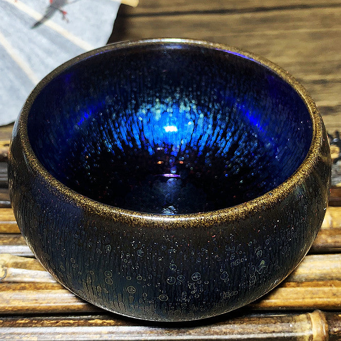 Master Collection---Blue purple round bellyTea Cup(M368)