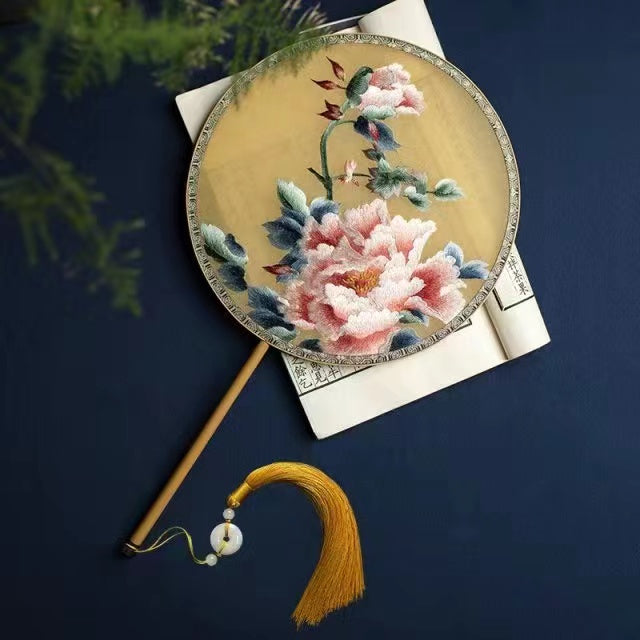 Suzhou embroidery antique silk embroidery round fan