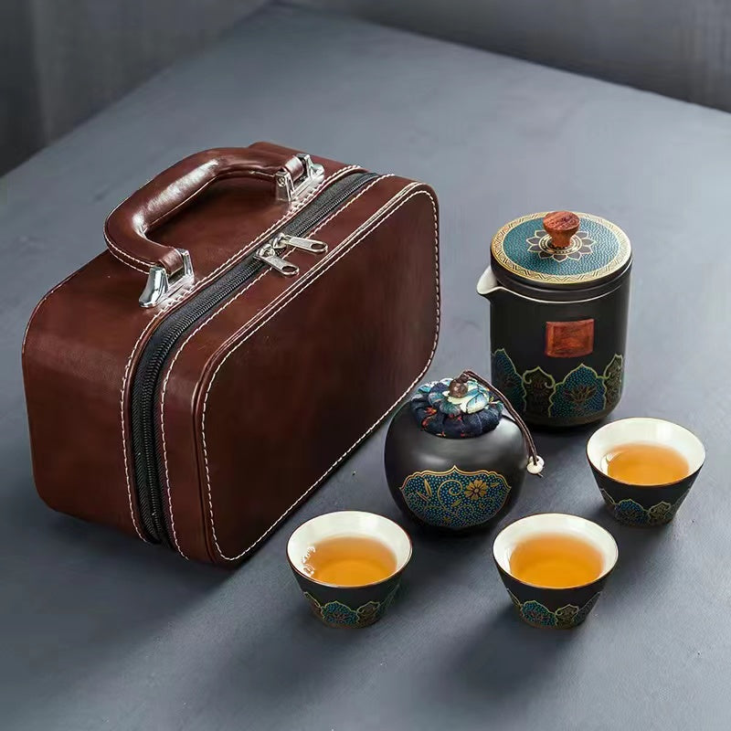 Ceramic portable outdoor tea art travel Tea set