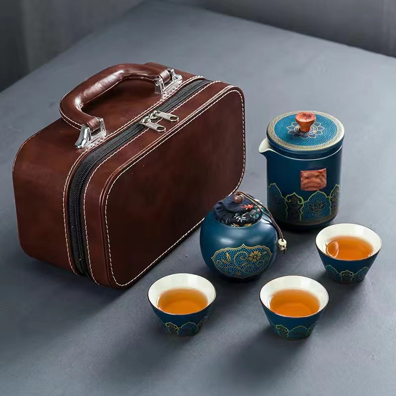 Ceramic portable outdoor tea art travel Tea set