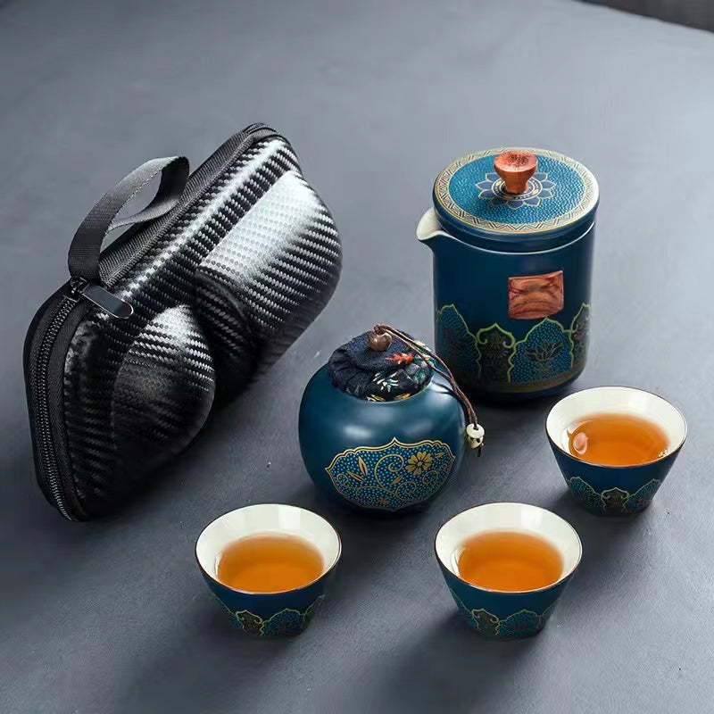 Ceramic portable outdoor tea art travel Tea set