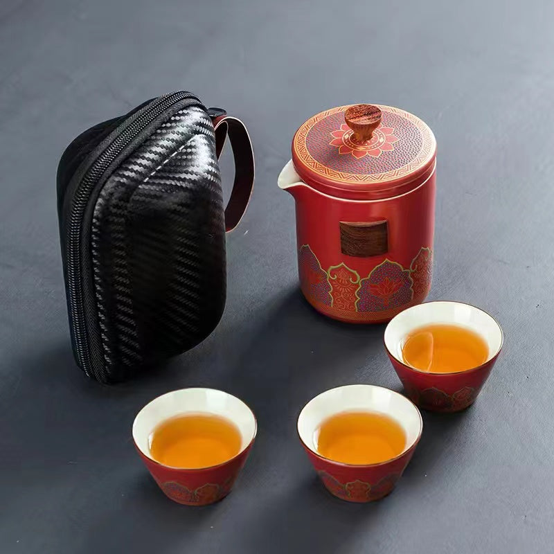 Ceramic portable outdoor tea art travel Tea set