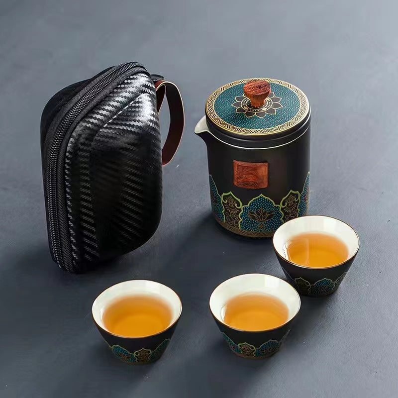 Ceramic portable outdoor tea art travel Tea set