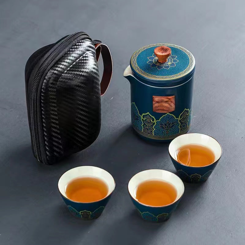 Ceramic portable outdoor tea art travel Tea set