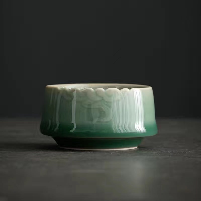 Porcelain carving celadon Chinese antique Tea cup