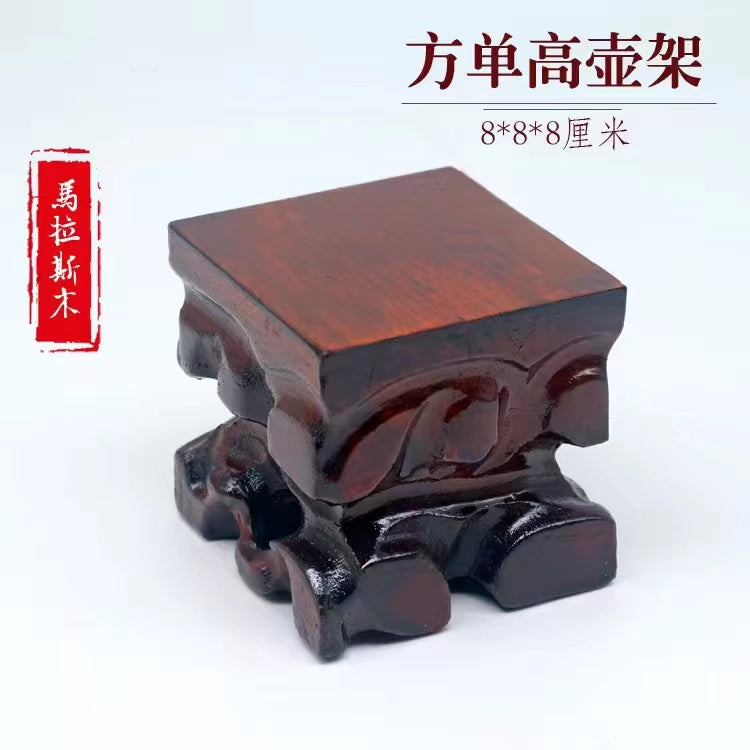 Solid wood carving base decoration handicraft wooden support