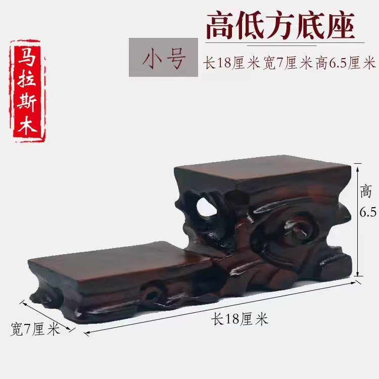 Solid wood carving base decoration handicraft wooden support