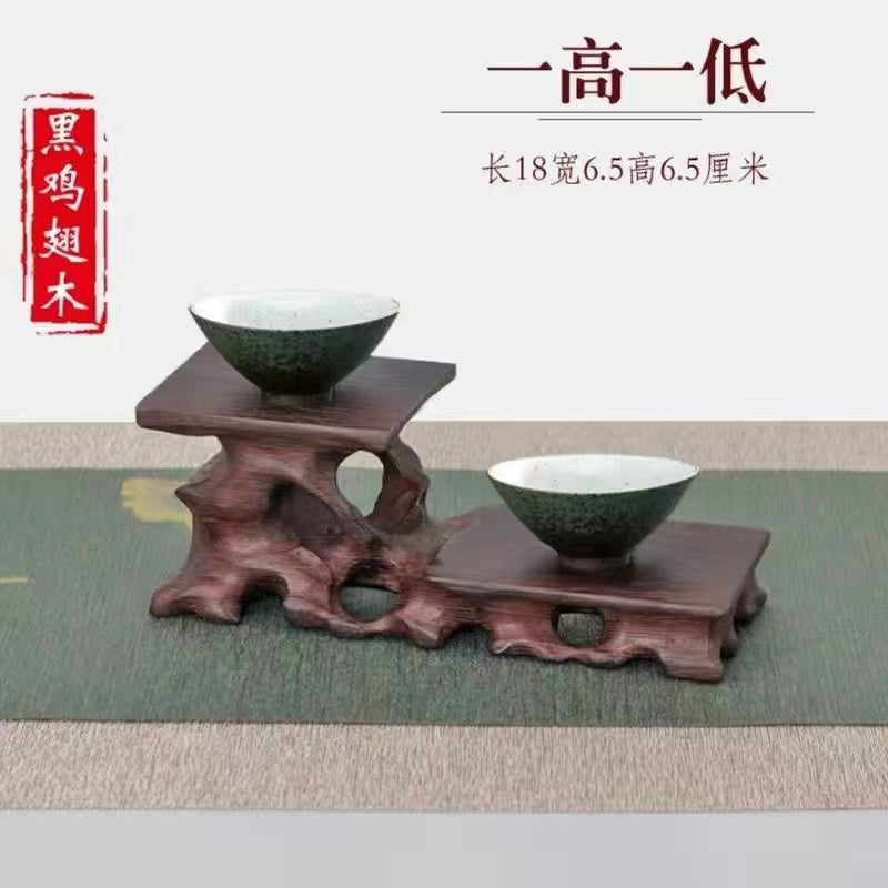 Solid wood carving base decoration handicraft wooden support