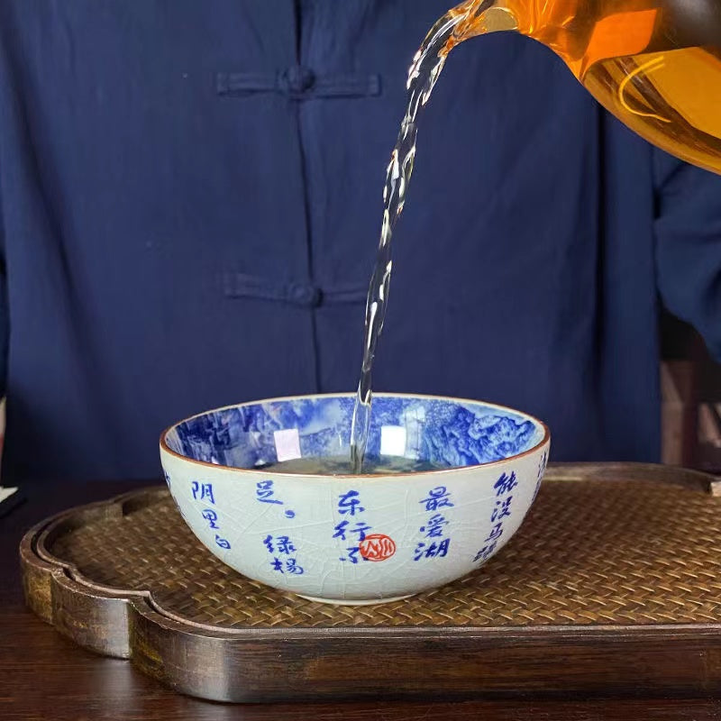 Jingdezhen Old Clay Blue and White Porcelain Tea Cup