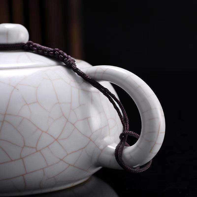 Master Collection---White Ruyao Teapot Genuine Xishi Teapot(M374)