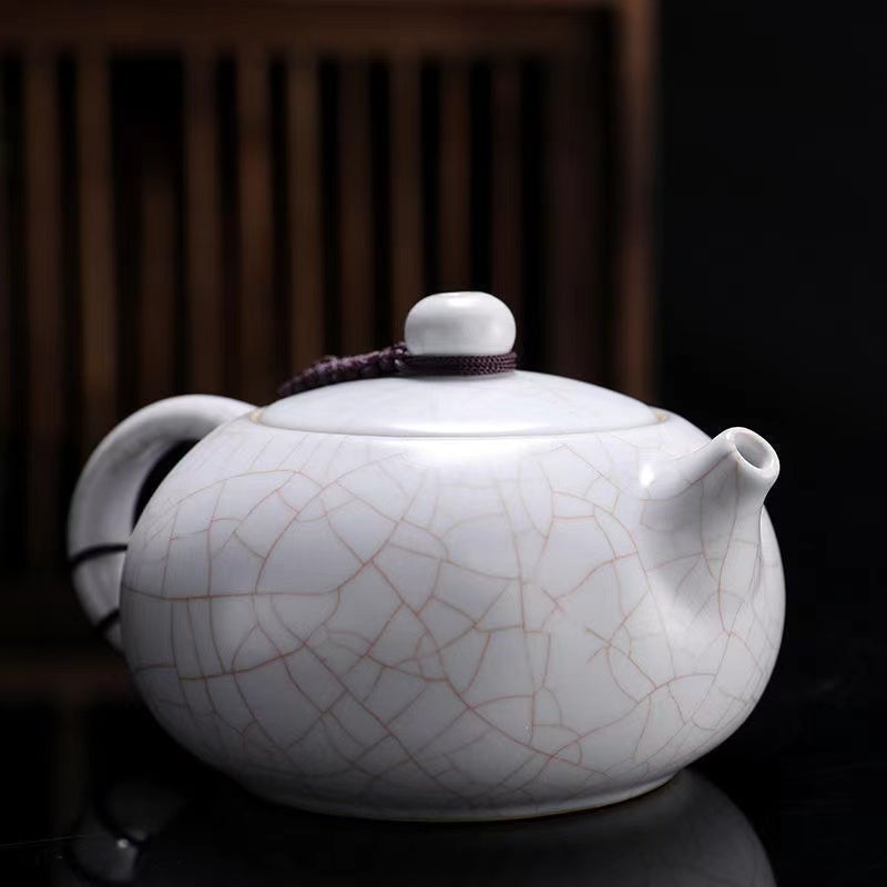 Master Collection---White Ruyao Teapot Genuine Xishi Teapot(M374)