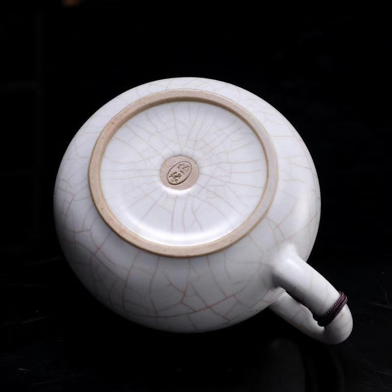 Master Collection---White Ruyao Teapot Genuine Xishi Teapot(M374)