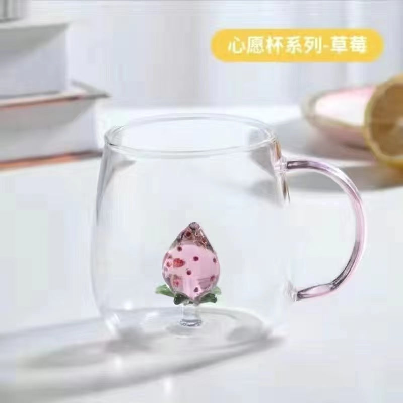 Creativity of animals and plants, 3D modeling, lovely cup