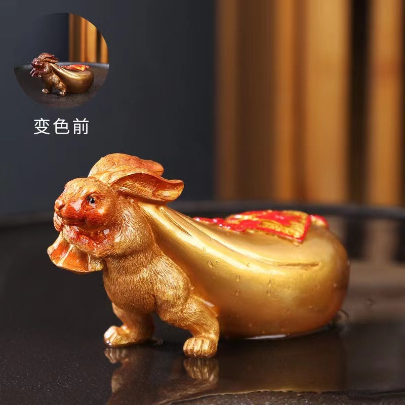 Creative boutique Little Rabbit Year of Rabbit color changing tea accessories