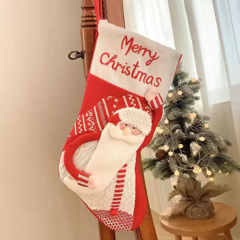 High grade Christmas sock gift bag Large old man Christmas gift bag