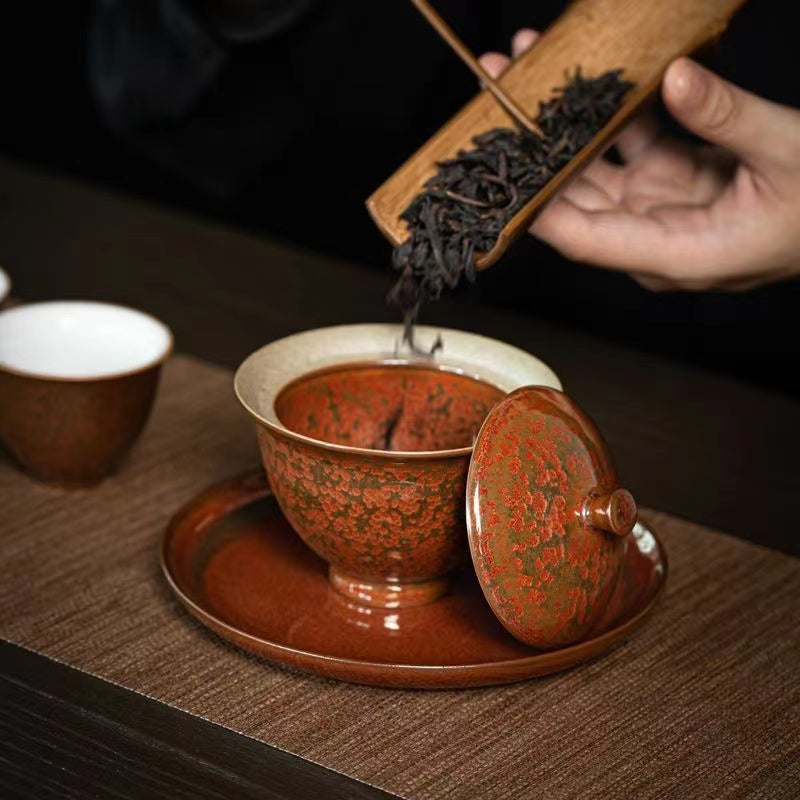 High temperature resistance of high-grade ceramic tea set Gaiwan