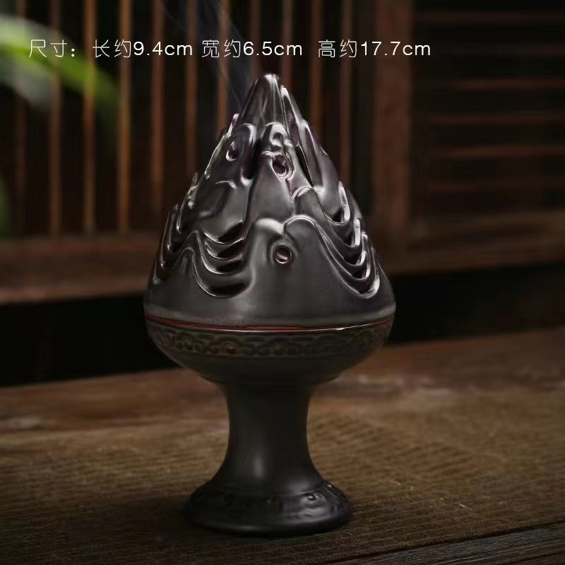 Incense burner household large decorative ceramic Zen decoration