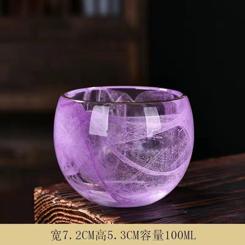 Glass teacup Handmade crystal transparent jade porcelain Teacup