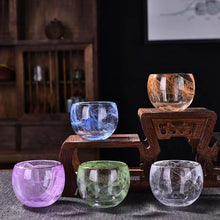 Load image into Gallery viewer, Glass teacup Handmade crystal transparent jade porcelain Teacup
