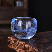 Load image into Gallery viewer, Glass teacup Handmade crystal transparent jade porcelain Teacup
