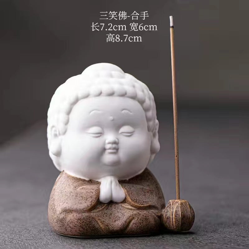 Small monk incense burner incense socket tea pet