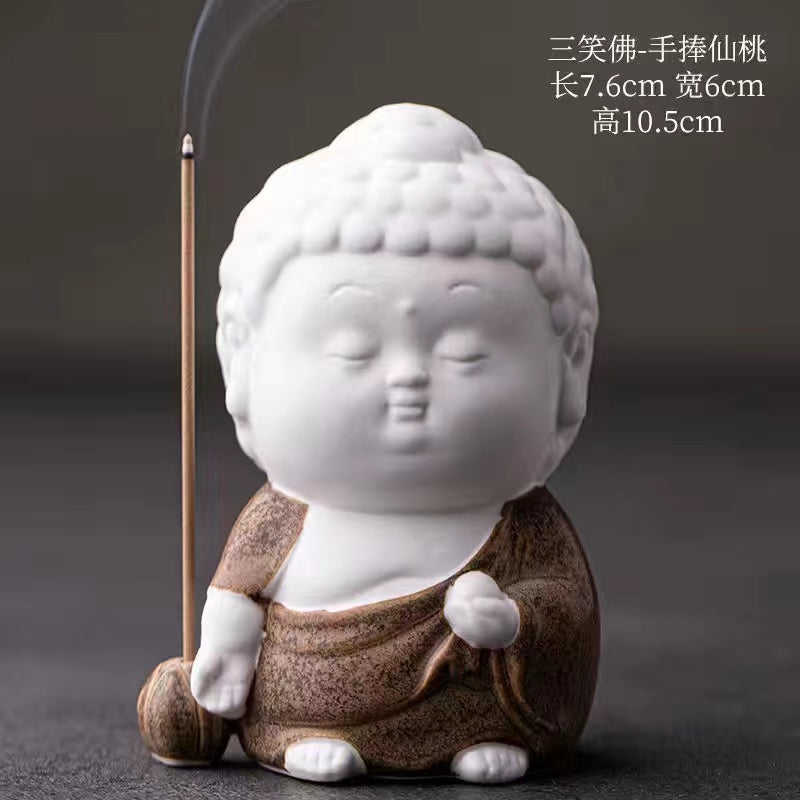 Small monk incense burner incense socket tea pet