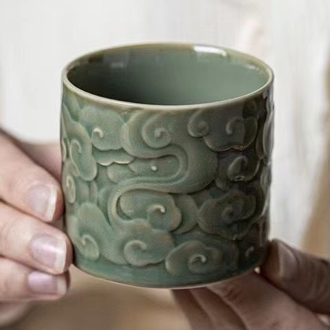 Yue Kiln Xiangyun Celadon Cup Ceramic Tea Cup