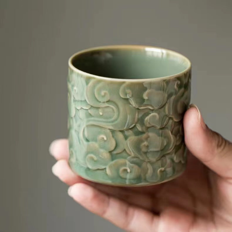 Yue Kiln Xiangyun Celadon Cup Ceramic Tea Cup