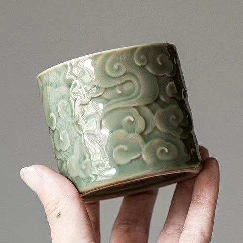 Yue Kiln Xiangyun Celadon Cup Ceramic Tea Cup