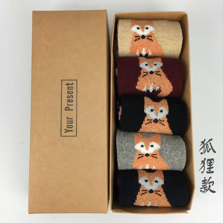 Gift box wool winter Christmas socks