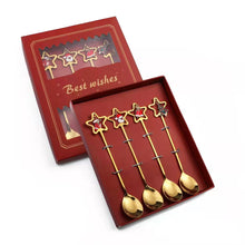 Load image into Gallery viewer, Christmas dessert coffee spoon fruit fork set
