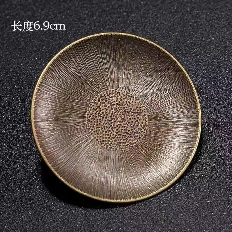 Bronze cup pad, alloy cup holder, tea plate, tea cup holder