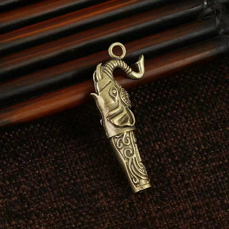 Pure brass whistle loud pendant