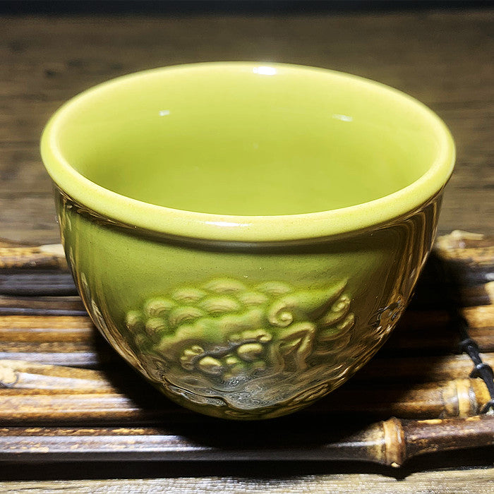 Master Collection-- High end Ge Yao Qilin Lion Handmade Tea Cup(M392)