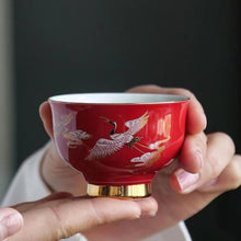 Load image into Gallery viewer, High grade sheepskin jade porcelain enamel tea cup
