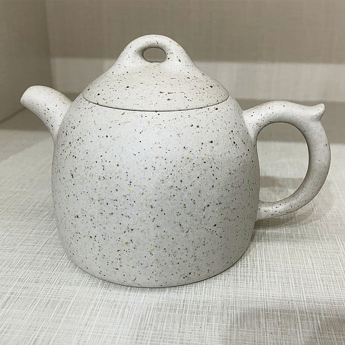 Master Collection-- Purple sand white Handmade Teapot (M403)