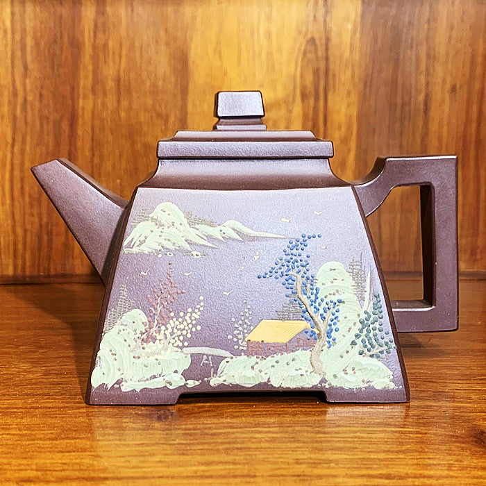 Master Collection-- Purple sand white Handmade Teapot (M405)