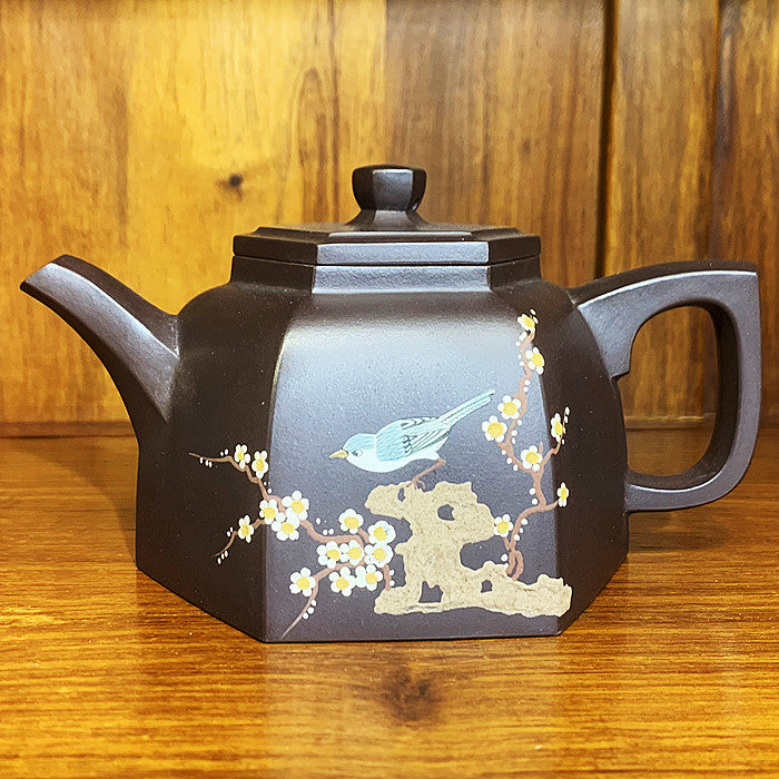 Master Collection-- Purple sand white Handmade Teapot (M405)