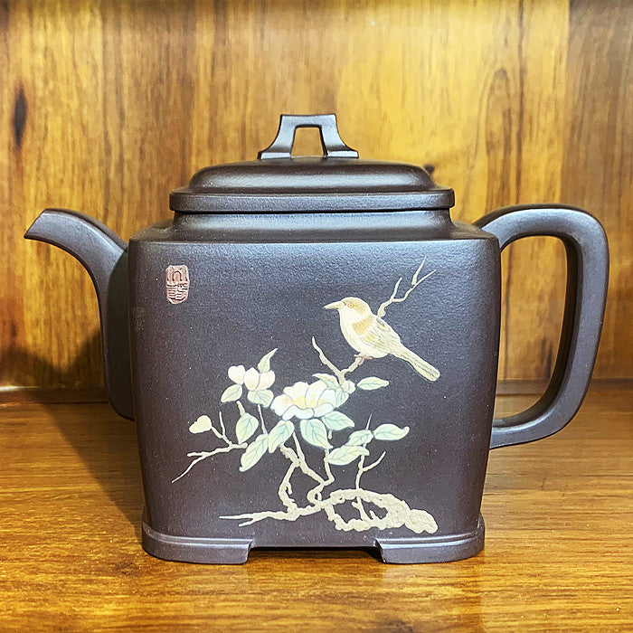 Master Collection-- Purple sand white Handmade Teapot (M405)