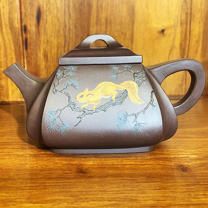 Master Collection-- Purple sand white Handmade Teapot (M405)