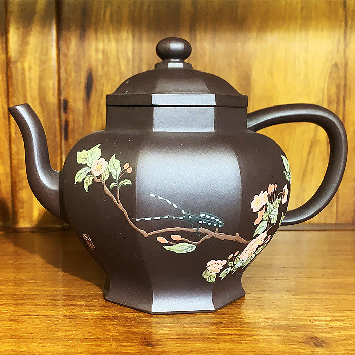 Master Collection-- Purple sand white Handmade Teapot (M405)