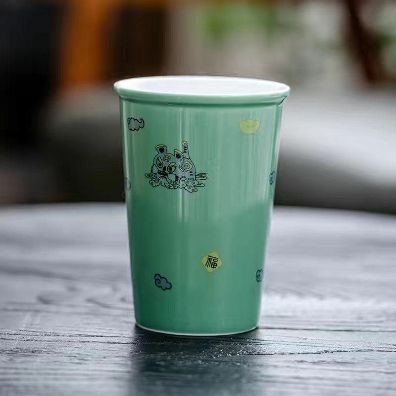 Jingdezhen vintage ceramic cola mug