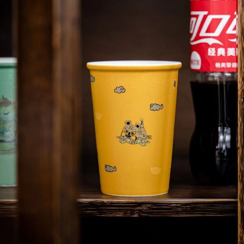 Jingdezhen vintage ceramic cola mug