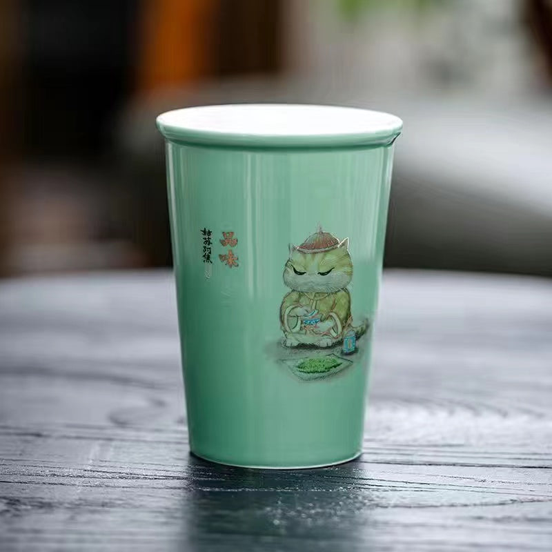 Jingdezhen vintage ceramic cola mug