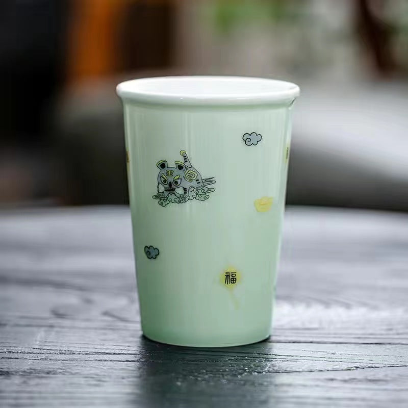 Jingdezhen vintage ceramic cola mug