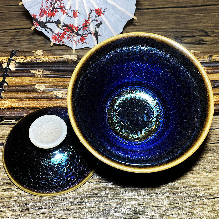 Master Collection--Purple blue Yaobian Gaiwan (M414)