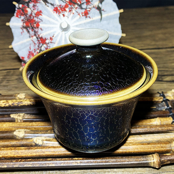 Master Collection--Purple blue Yaobian Gaiwan (M414)