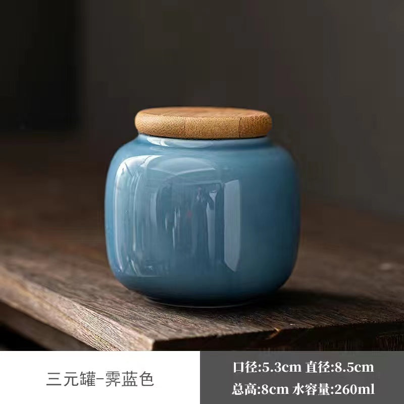 Ceramic hand-painted tea Jar Small portable sealed Jar